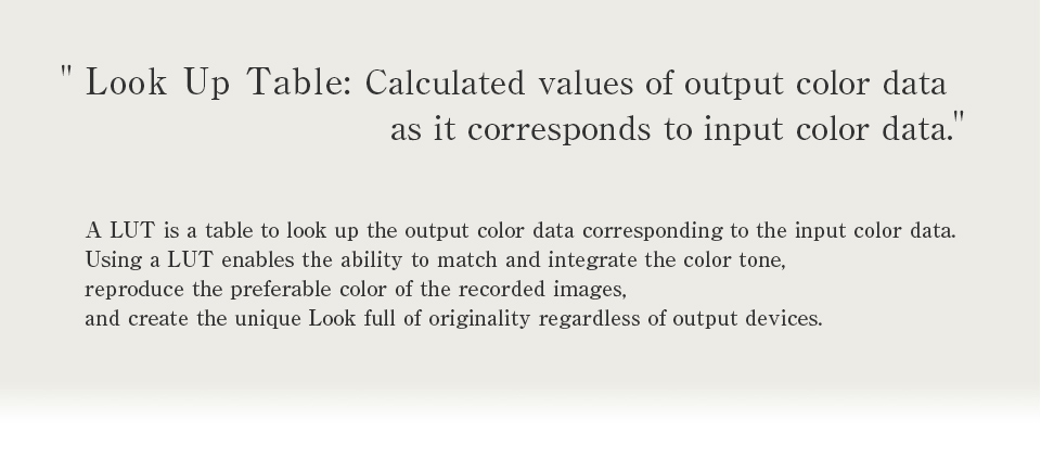 Color LUT - Color Look up table